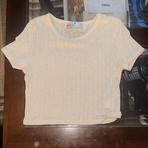 Free People Cream Crop Top